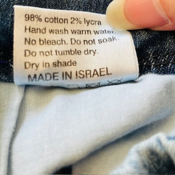 BEVY FLOG Amanda Denim Flare Wide Leg Pull on Jeans Raw Hem 26 - Picture 3 of 11